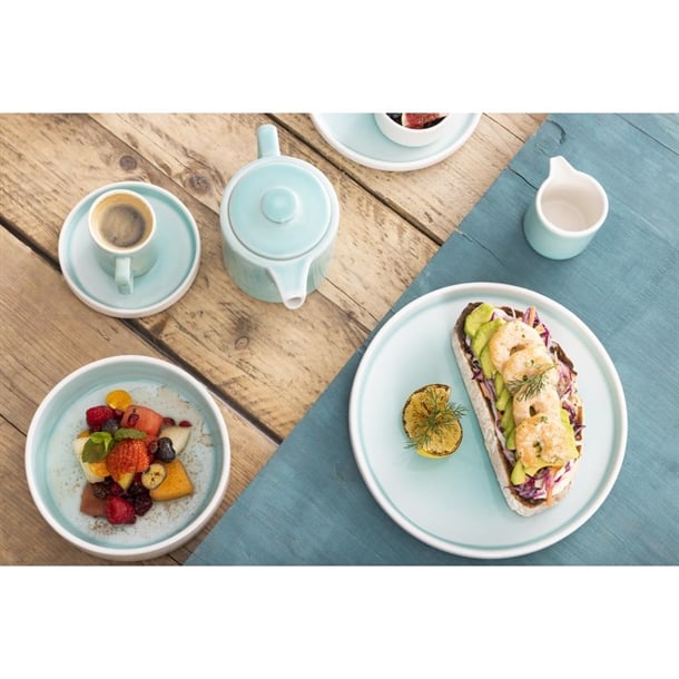 Olympia Fondant Plate Aqua - 270mm (4 Pack) Olympia Fondant Plate Aqua - 270mm (4 Pack)