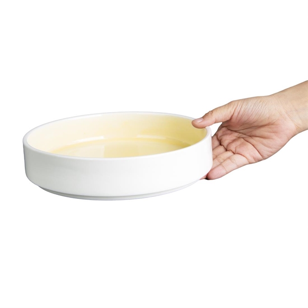 Olympia Fondant Bowl Lemon - 215mm (4 Pack)