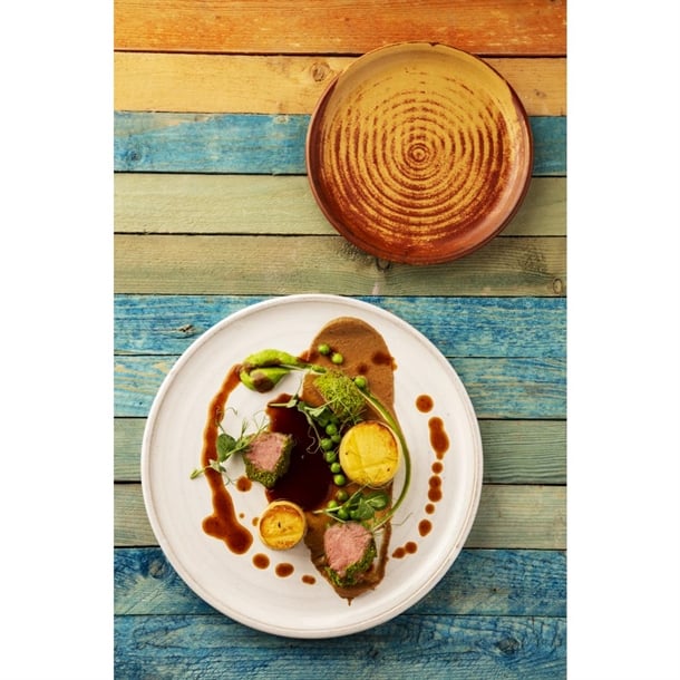 Olympia Canvas Small Rim Round Plate Murano White 265mm (6 Pack)