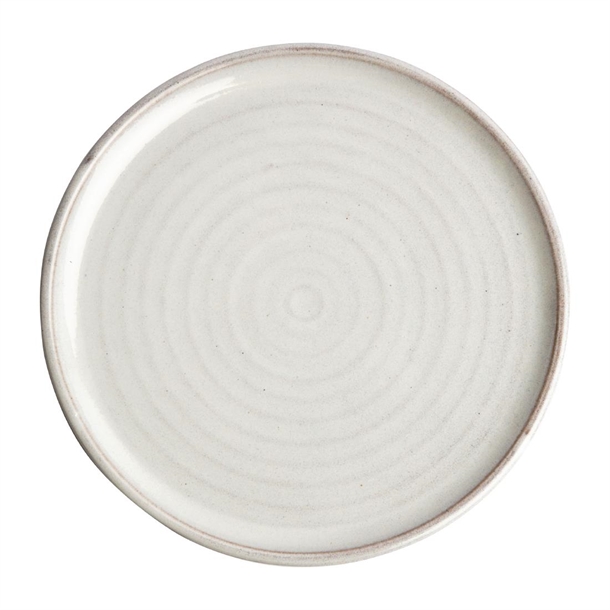 Olympia Canvas Small Rim Round Plate Murano White 265mm (6 Pack)