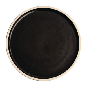Olympia Canvas Flat Round Plate Delhi Black 250mm (6 Pack)