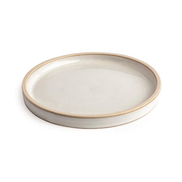 Olympia Canvas Flat Round Plate Murano White 180mm (6 Pack)