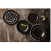 Olympia Canvas Small Rim Round Plate Delhi Black 180mm (6 Pack)