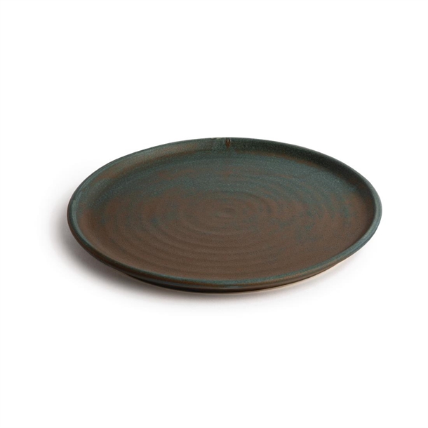 Olympia Canvas Small Rim Round Plate Green Verdigris 265mm (6 Pack)