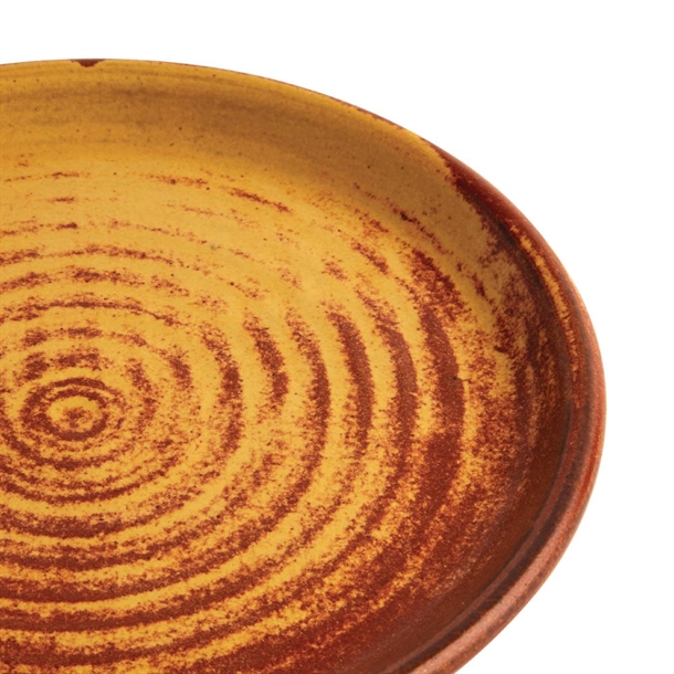 Olympia Canvas Small Rim Round Plate Sienna Rust 180mm (6 Pack) Olympia Canvas Small Rim Round Plate Sienna Rust 180mm (6 Pack)