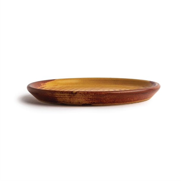 Olympia Canvas Small Rim Round Plate Sienna Rust 180mm (6 Pack) Olympia Canvas Small Rim Round Plate Sienna Rust 180mm (6 Pack)