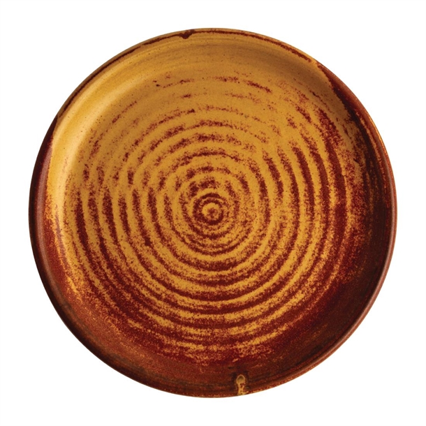 Olympia Canvas Small Rim Round Plate Sienna Rust 180mm (6 Pack) Olympia Canvas Small Rim Round Plate Sienna Rust 180mm (6 Pack)