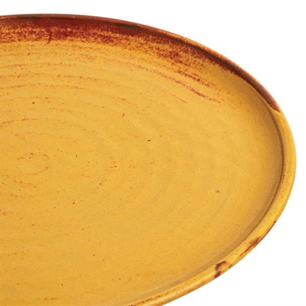 Olympia Canvas Small Rim Round Plate Sienna Rust 265mm (6 Pack)