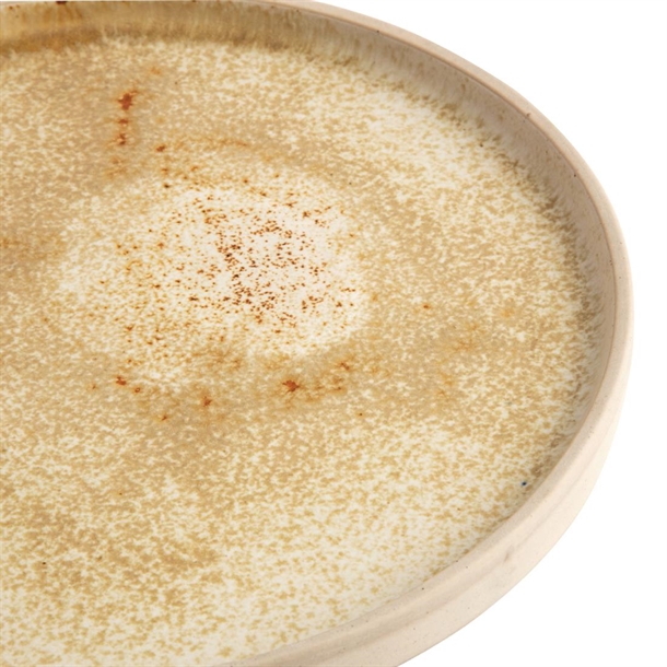 Olympia Canvas Flat Round Plate Wheat 250mm (6 Pack)