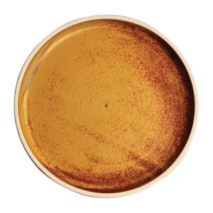 Olympia Canvas Flat Round Plate Sienna Rust 180mm (6 Pack)