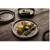 Olympia Canvas Flat Round Plate Delhi Black 180mm (6 Pack)