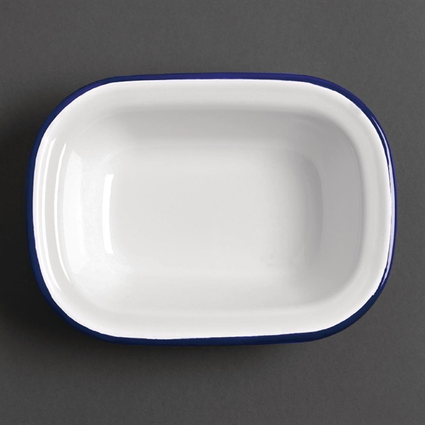 Olympia Enamel Pie Dish Rectangular 180x135mm (6 Pack) Olympia Enamel Pie Dish Rectangular 180x135mm (6 Pack)