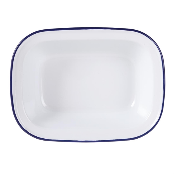 Olympia Enamel Pie Dish Rectangular 180x135mm (6 Pack) Olympia Enamel Pie Dish Rectangular 180x135mm (6 Pack)