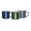 Olympia Enamel Mugs Green 350ml (Pack of 6)