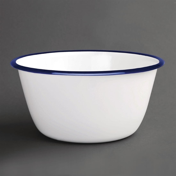 Olympia Enamel Pudding Bowls 155mm (6 Pack) Olympia Enamel Pudding Bowls 155mm (6 Pack)