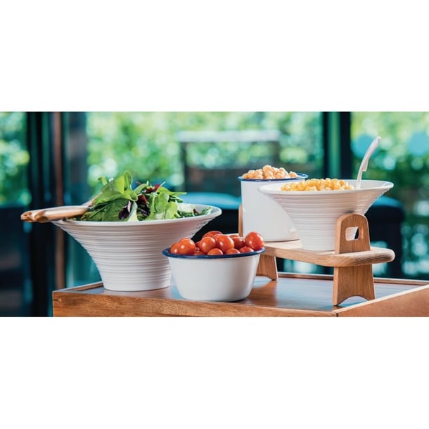 Olympia Enamel Pudding Bowls 155mm (6 Pack) Olympia Enamel Pudding Bowls 155mm (6 Pack)