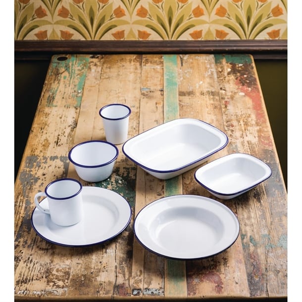 Olympia Enamel Dinner Plates 300mm (6 Pack)