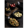 Olympia Mediterranean Stackable Dishes Black 134mm (6 Pack)