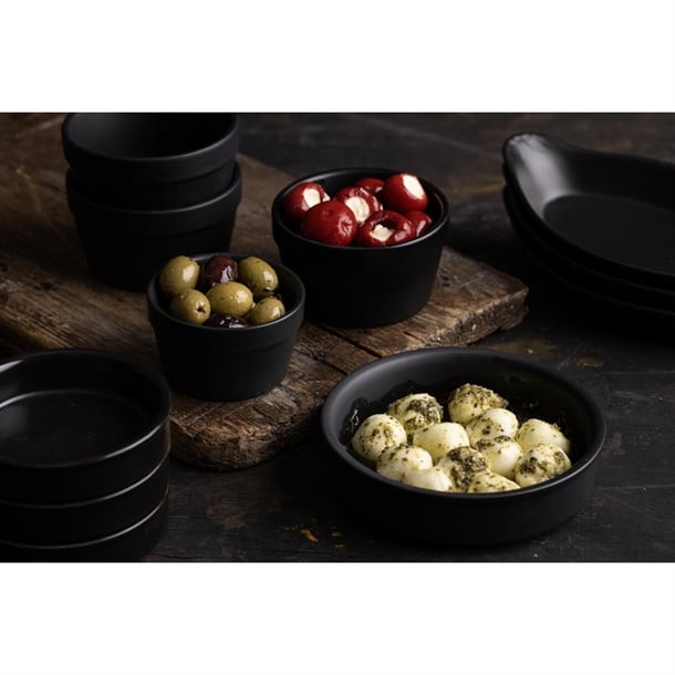 Olympia Mediterranean Ramekins Black 95mm (6 Pack)