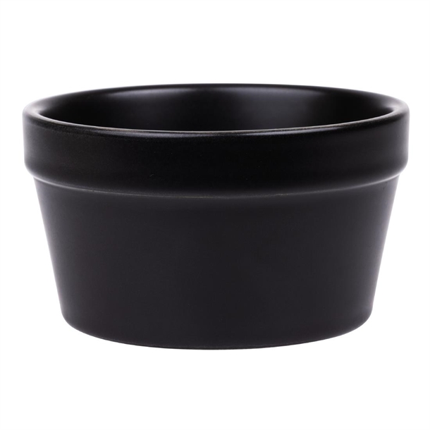 Olympia Mediterranean Ramekins Black 95mm (6 Pack)