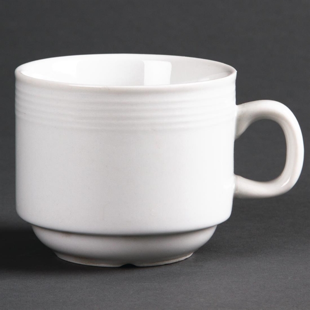 Olympia Linear Stacking Tea Cups 200ml 7oz (12 Pack)