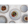 Olympia Drift Grey Embossed Coupe Low Bowls 260mm (4 Pack)