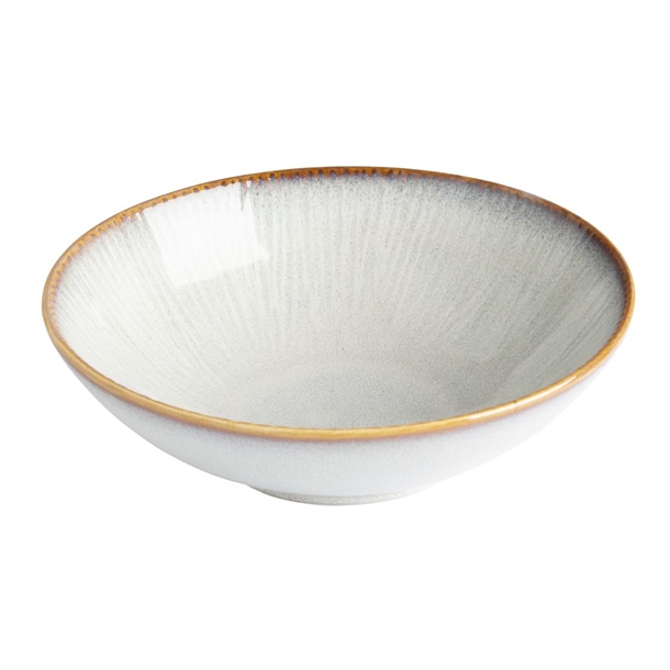 Olympia Drift Grey Embossed Coupe Bowls 205mm (4 Pack)