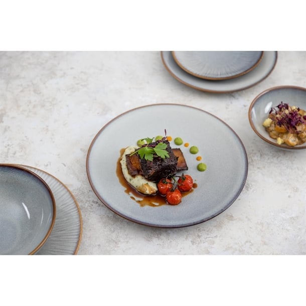 Olympia Drift Grey Plain Coupe Bowls 155mm (6 Pack)