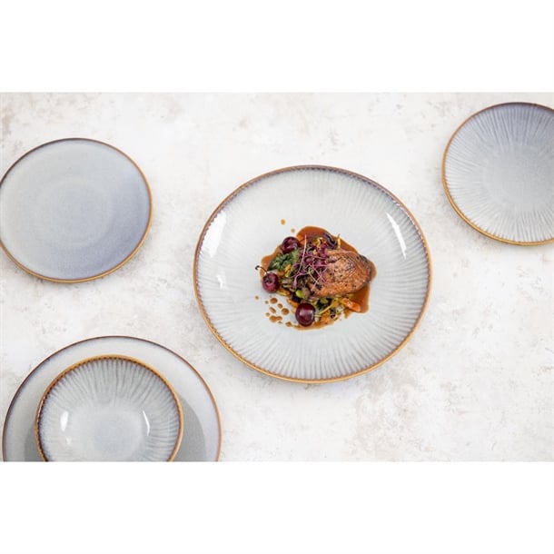 Olympia Drift Grey Plain Coupe Bowls 155mm (6 Pack)