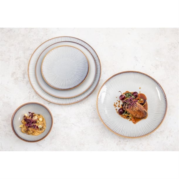Olympia Drift Grey Plain Coupe Bowls 155mm (6 Pack)