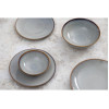 Olympia Drift Grey Embossed Coupe Bowls 155mm (6 Pack)