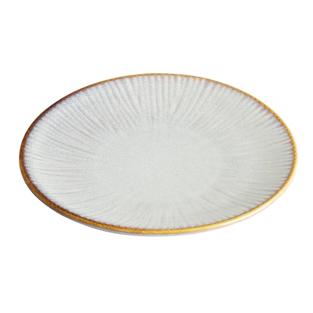 Olympia Drift Grey Embossed Coupe Plates 180mm (6 Pack)