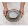 Olympia Drift Grey Plain Coupe Low Bowls 260mm (4 Pack)