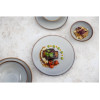 Olympia Drift Grey Embossed Coupe Plates 220mm (6 Pack)