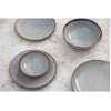 Olympia Drift Grey Embossed Coupe Plates 220mm (6 Pack)