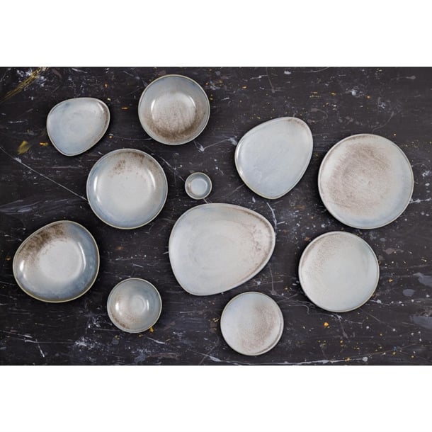 Olympia Ember Blue Triangle Bowls 245mm (4 Pack)