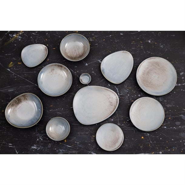 Olympia Ember Blue Low Coupe Bowls 230mm (4 Pack)