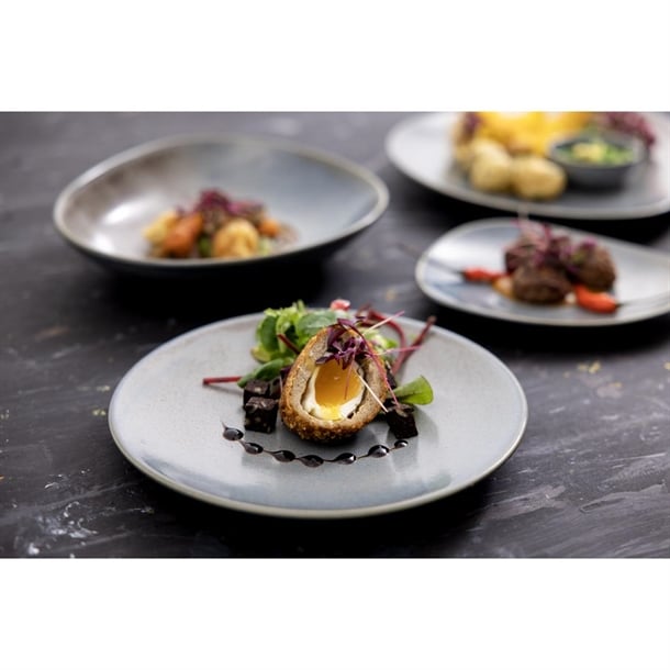 Olympia Ember Blue Triangle Bowls 245mm (4 Pack)