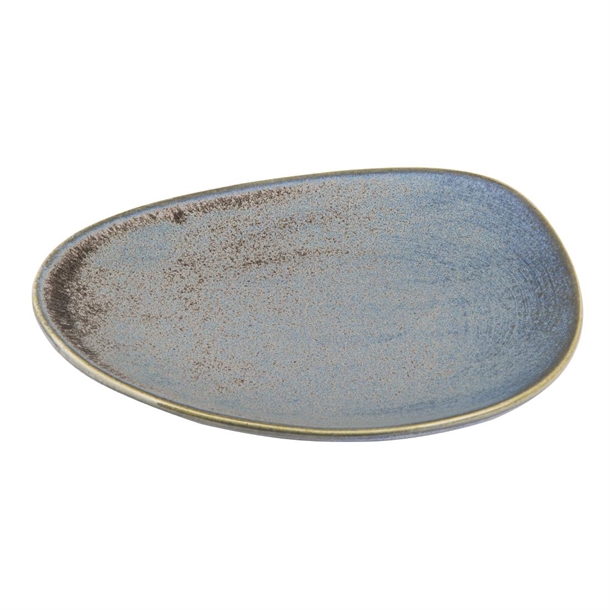 Olympia Ember Blue Triangle Plates 308mm (4 Pack) Olympia Ember Blue Triangle Plates 308mm (4 Pack)