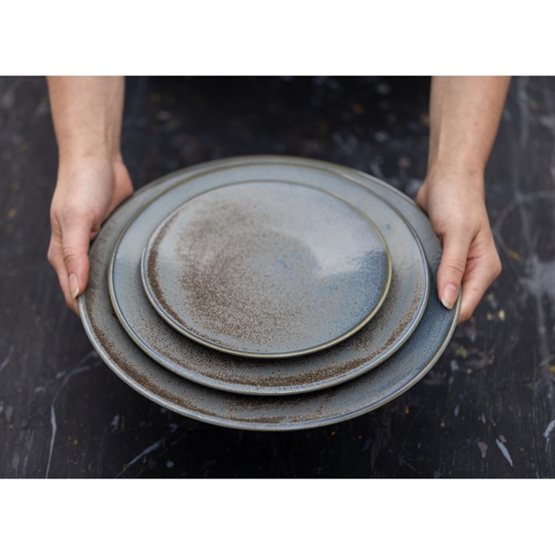 Olympia Ember Blue Coupe Plates 180mm (6 Pack)