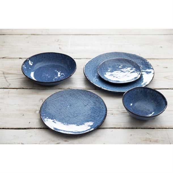 Olympia Denim Blue Coupe Plates 285mm (4 Pack) Olympia Denim Blue Coupe Plates 285mm (4 Pack)