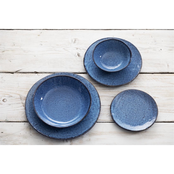Olympia Denim Blue Coupe Plates 180mm (6 Pack) Olympia Denim Blue Coupe Plates 180mm (6 Pack)