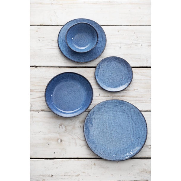 Olympia Denim Blue Coupe Plates 180mm (6 Pack) Olympia Denim Blue Coupe Plates 180mm (6 Pack)