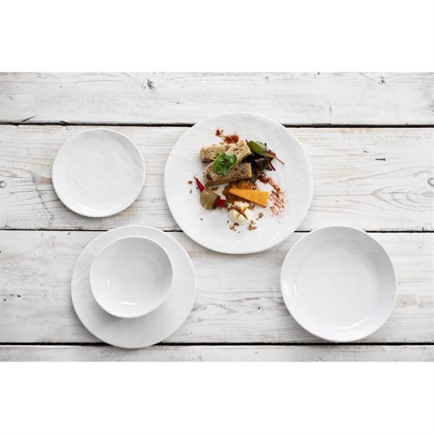 Olympia Denim White Coupe Plates 285mm (4 Pack) Olympia Denim White Coupe Plates 285mm (4 Pack)