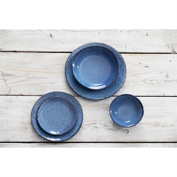 Olympia Denim Blue Coupe Plates 180mm (6 Pack) Olympia Denim Blue Coupe Plates 180mm (6 Pack)