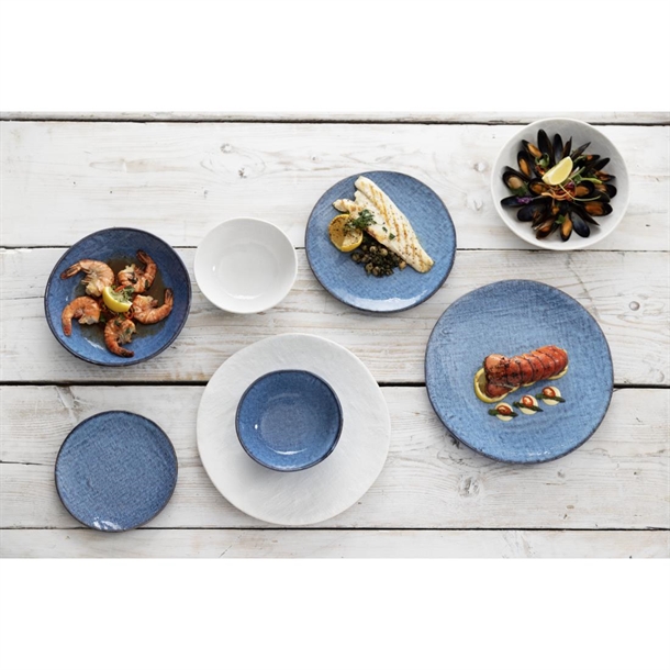 Olympia Denim Blue Coupe Plates 180mm (6 Pack) Olympia Denim Blue Coupe Plates 180mm (6 Pack)