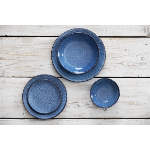 Olympia Denim Blue Coupe Plates 230mm (6 Pack) Olympia Denim Blue Coupe Plates 230mm (6 Pack)