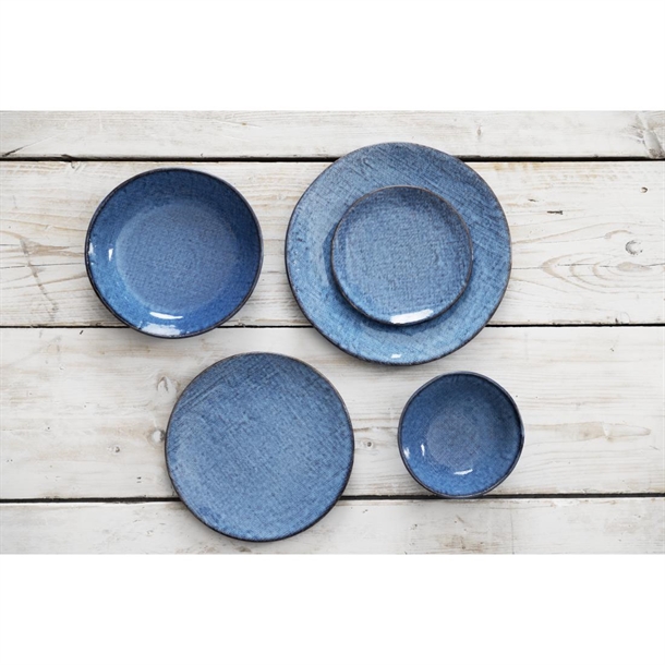 Olympia Denim Blue Coupe Plates 230mm (6 Pack) Olympia Denim Blue Coupe Plates 230mm (6 Pack)