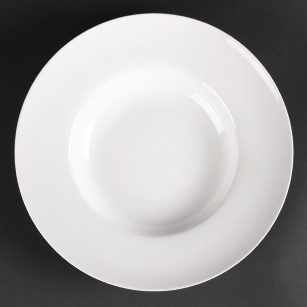 Olympia Lumina Pasta or Soup Bowls White 254mm (4 Pack) Olympia Lumina Pasta or Soup Bowls White 254mm (4 Pack)
