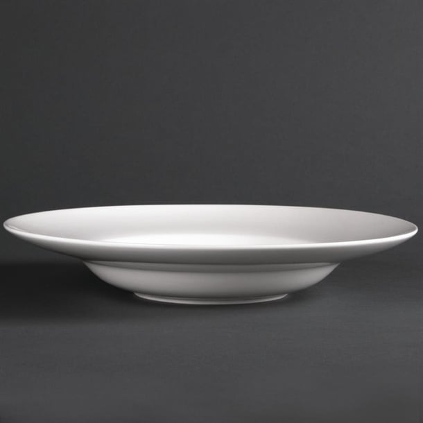 Olympia Lumina Pasta or Soup Bowls White 254mm (4 Pack) Olympia Lumina Pasta or Soup Bowls White 254mm (4 Pack)